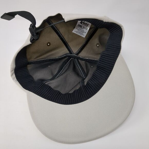 REI Cooperative Strapback Hat Tan One Size Adjustable Solid 6 Panel - Picture 6 of 8